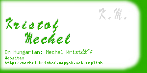 kristof mechel business card